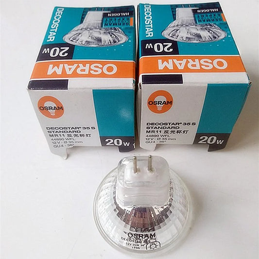 10PCS/Osram bulb 36 ° 44890WFL 12V20W MR11 small lamp cup with cover halogen tungsten halogen cup lamp