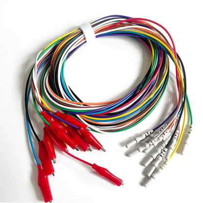 10pcs Color brain electrode EEG wire brain conductance wire EMG alligator Electrode Clip electrode wires DIN1.5mm