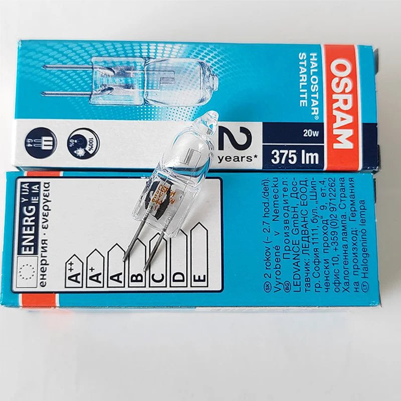 10 шт./галогенная лампа Osram 64425S 12V20W G4 вольфрамовая лампа для спектрофотометра с вертикальным проводом 