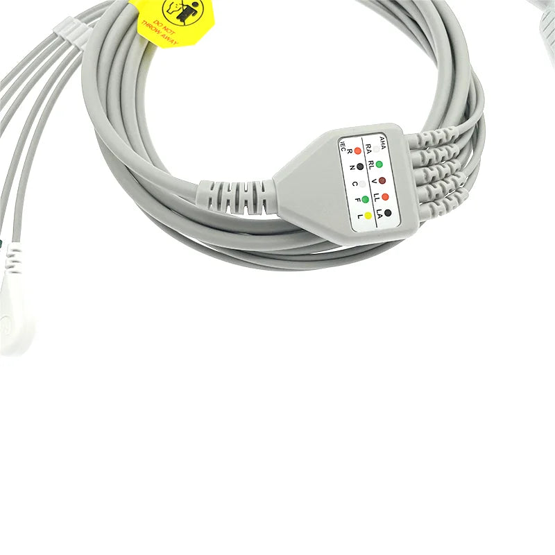 12 pins Compatible New Biolight M7000 M8000 8500 M9000 M9500 monitor with decoding chip 12pin 5 leads ecg cable