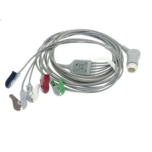 12pin 5 leads ecg cable Compatible  for Philips VM4 VM6 MP20 MP30 MP50 monitor