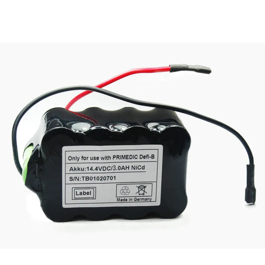 14.4V 3000MAH AED defibrillator battery compatible with PRIMEDIC Primecon Defi-B, TB01020701 Defi B