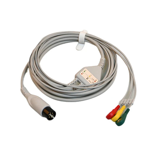 3-lead ECG cable  Compatible Mindray PM9000 8000 7000 MEC1000 MEC2000