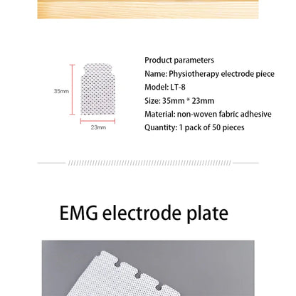 50PCS/ Surface EMG electrode sheet Adhesive patch clamp disposable conductive sheet electrode sheet