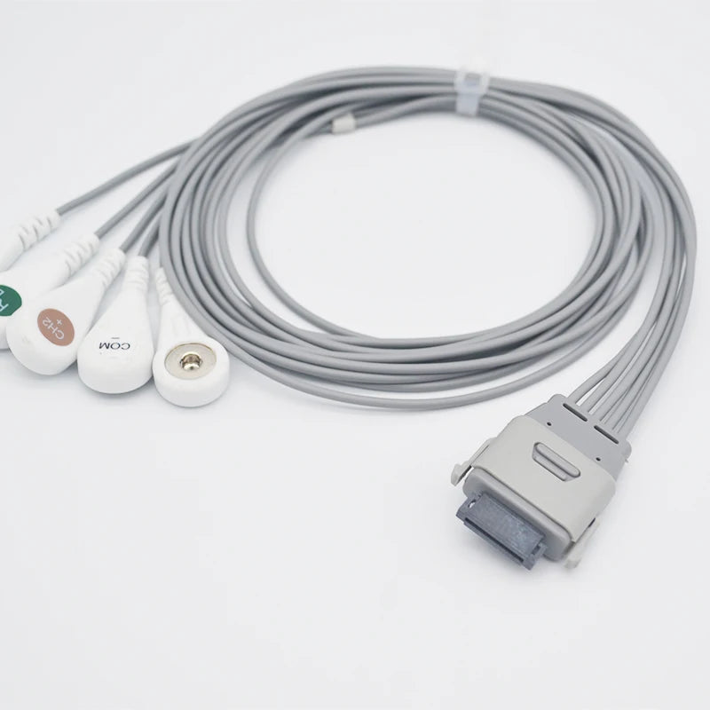 Compatible Biomedical BI9800 / BI9000 EDAN SE-1201 Nihon Kohden Rac 3012 5 leads Holter Ecg Cable