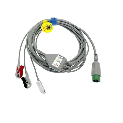 Compatible COMEN Star-8000E C50 C70 C80 monitor 12pin 3 leads ecg cable