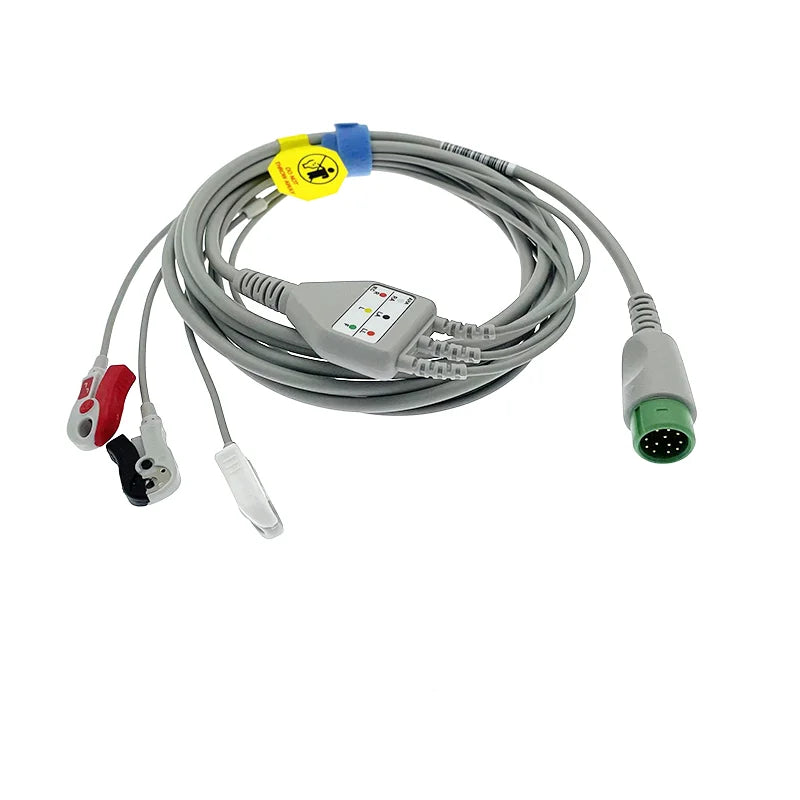 Compatible COMEN Star-8000E C50 C70 C80 monitor 12pin 3 leads ecg cable