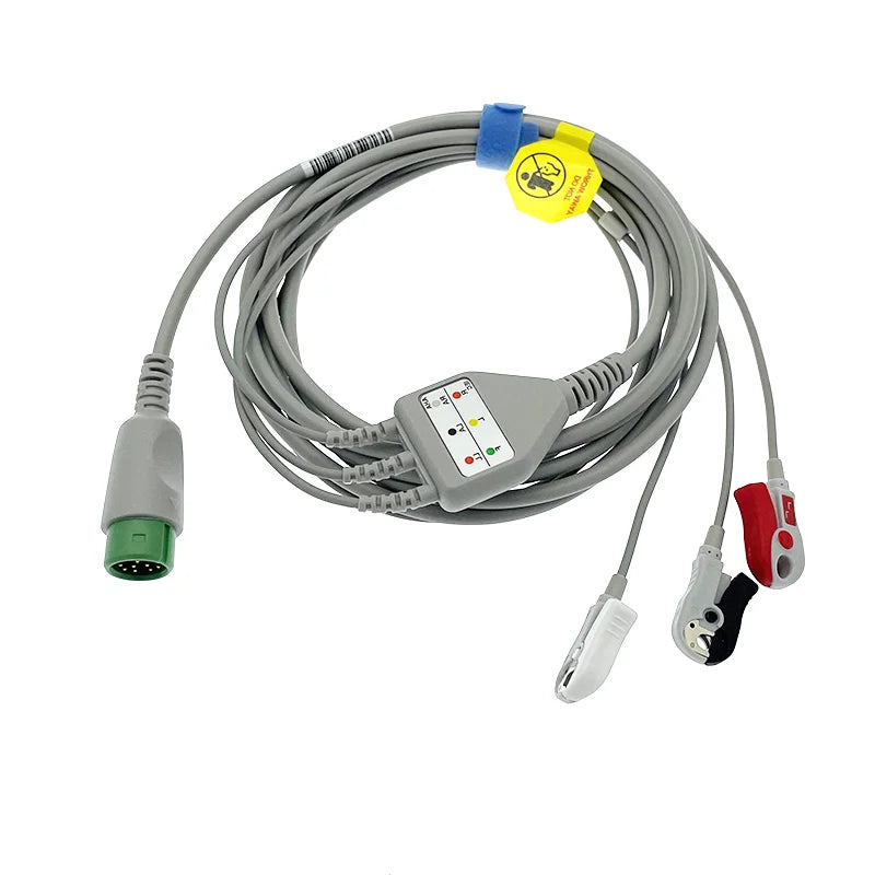 Compatible COMEN Star-8000E C50 C70 C80 monitor 12pin 3 leads ecg cable