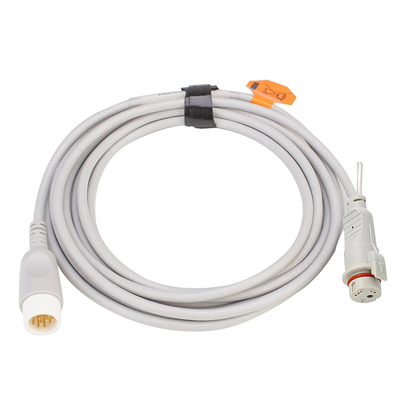 Compatible Comen ibp cable 12 pin to Argon BD Edward Medex Abbott Smith PVB Utah Ibp Transducer IBP adapter cable