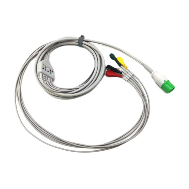 Compatible Contec CMS8000 7 pin one piece 5 lead wires ecg cable snap IEC