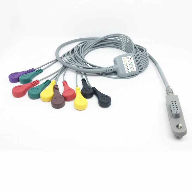 Compatible JincoMed Holter System cable 10 lead ecg cable 11pin