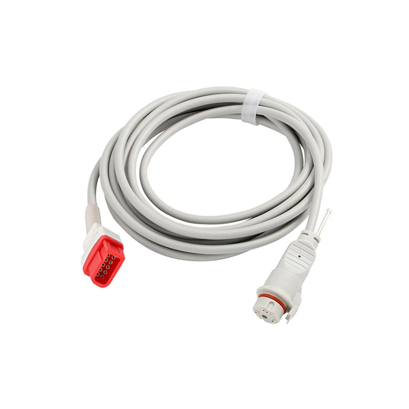 Compatible Spacelabs ibp cable 10pin to Braun,BD,Edward,Medex,Abbott,Smith,PVB,Utah Ibp Transducer IBP adapter cable