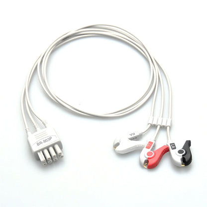 Compatible for Nihon kohden BSM-2301K 3 leads ECG Cable Leadwires BR-903P ECG Cable