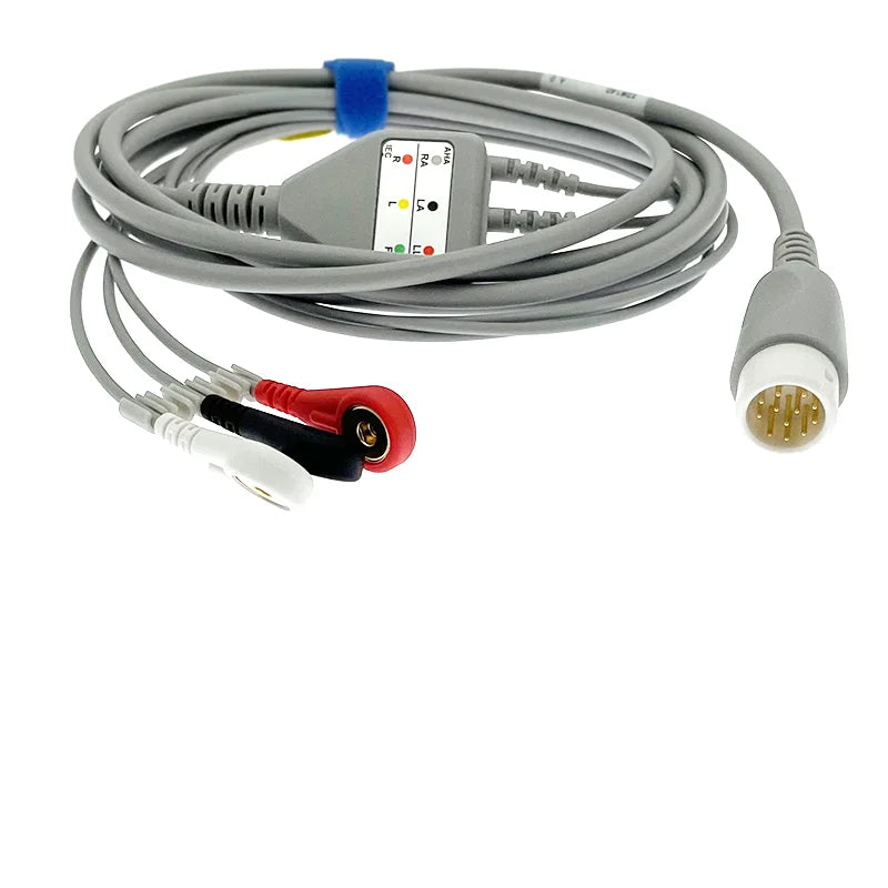 Compatible for Philips VM4 VM6 MP20 MP30 MP50 12pin 3 leads ecg cable