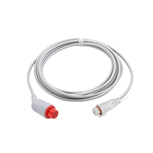 Compatible with 10pin Datex Monitor IBP Cable and Argon BD Edward Medex Abbott Smith PVB Utah Pressure Transducers