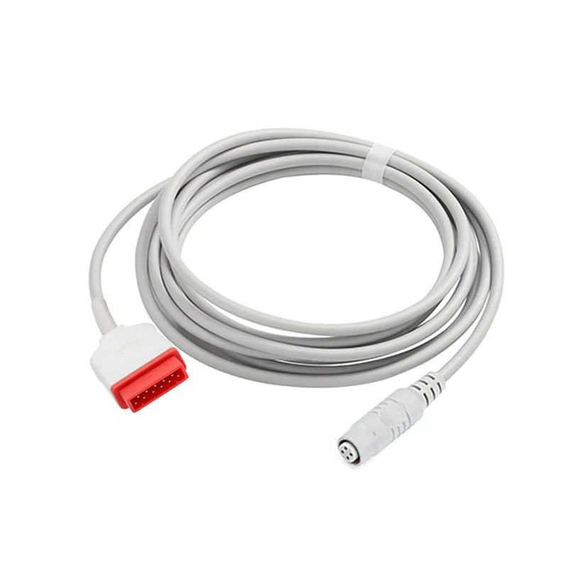 Compatible with 11pin GE-Marquette Monitor IBP Cable to BD Abbott Utah Double Pressure Transducers Adapter Connector