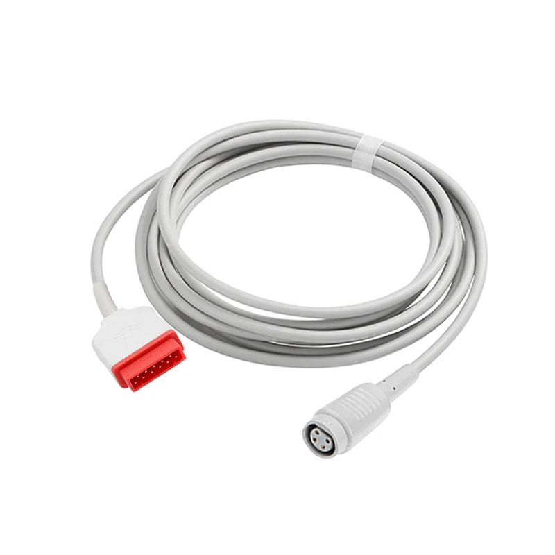 Compatible with 11pin GE-Marquette Monitor IBP Cable to BD Abbott Utah Double Pressure Transducers Adapter Connector