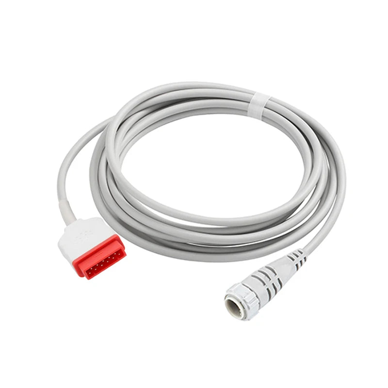 Compatible with 11pin GE-Marquette Monitor IBP Cable to BD Abbott Utah Double Pressure Transducers Adapter Connector