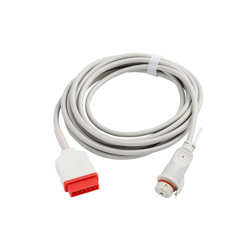 Compatible with 11pin GE-Marquette Monitor IBP Cable to BD Abbott Utah Double Pressure Transducers Adapter Connector