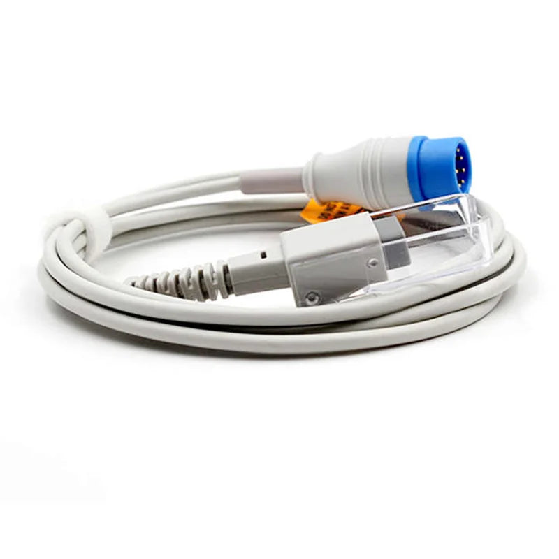 Compatible with Biolight A2 A3 A6 A8 Q3 Q4 Q5 Q6 monitor 9pin monitor SpO2 extension wire main cable to DB9 2.4M