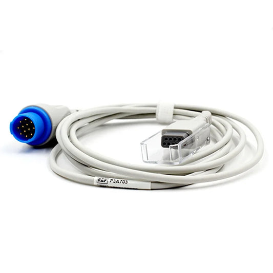 Compatible with Biolight M7000 M8000 8500 M9000 M9500 monitor 12pin monitor SpO2 extension wire main cable to DB9 2.4M