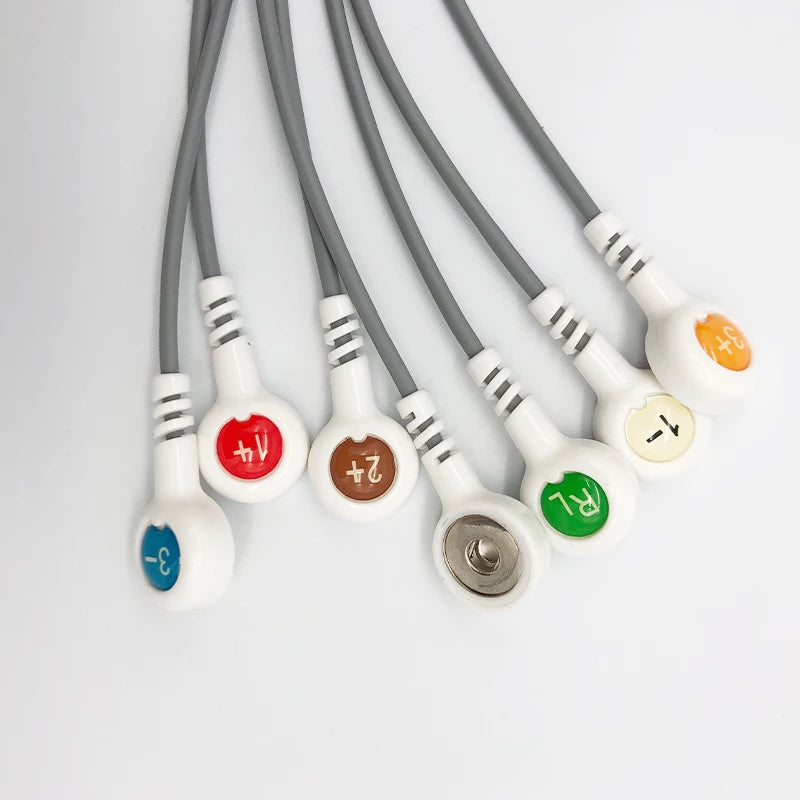 Compatible with Biomedical BI9800 / BI9000 Holter Ecg Cable,  7 leads