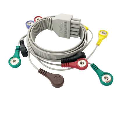 Compatible with CONTEC TLC5000 / TLC6000 Holter Ecg Cable, 10 leads