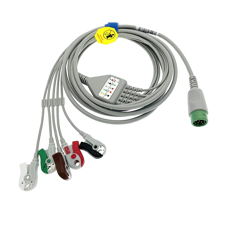 Compatible with Comen C30,50,60,80,100 Multi-Parameter Patient ECG Vital Sings Monitor 5 lead cable and electrode