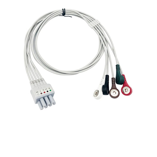 Compatible with Mindray TEL100 dynamic telemetry, Holter Ecg Cable, 5 leads