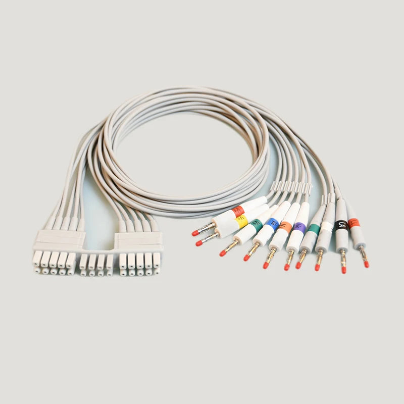 Compatible with Mortara Eli 100 150 230 250/350/380 for Mellin, Holter Ecg / Ekg Cable, 10 leads, Banana 4.0 End