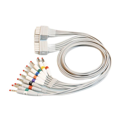 Compatible with Mortara Eli 100 150 230 250/350/380 for Mellin, Holter Ecg / Ekg Cable, 10 leads, Banana 4.0 End