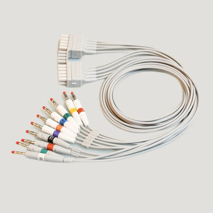 Compatible with Mortara Eli 100 150 230 250/350/380 for Mellin, Holter Ecg / Ekg Cable, 10 leads, Banana 4.0 End