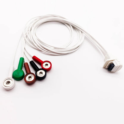 Compatible with Mortara H3+ Holter RecorderTelemetry Leadwire 5 Lead Holter Ecg Cable