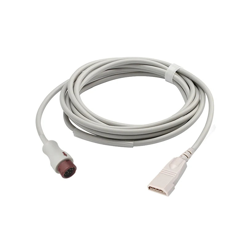 Compatible with Philips Mindray 12pin Monitor IBP Cable to Argon BD Edward Medex Abbott Smith PVB Utah Pressure Transducers