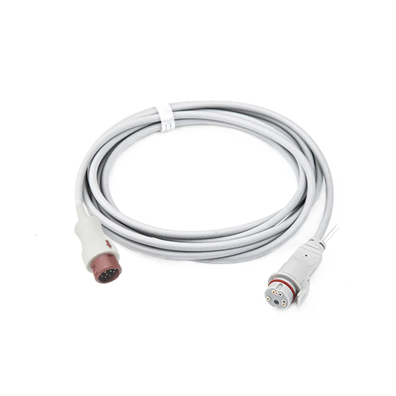 Compatible with Philips Mindray 12pin Monitor IBP Cable to Argon BD Edward Medex Abbott Smith PVB Utah Pressure Transducers