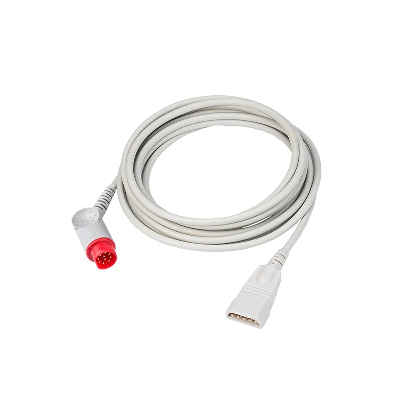 Compatible with Siemens 10 pin invasive blood pressure IBP cable to connect pressure sensors such as Utah/BD/Edward