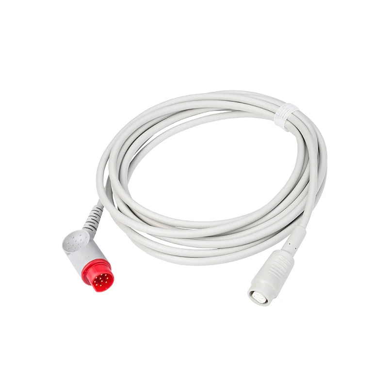 Compatible with Siemens 10 pin invasive blood pressure IBP cable to connect pressure sensors such as Utah/BD/Edward