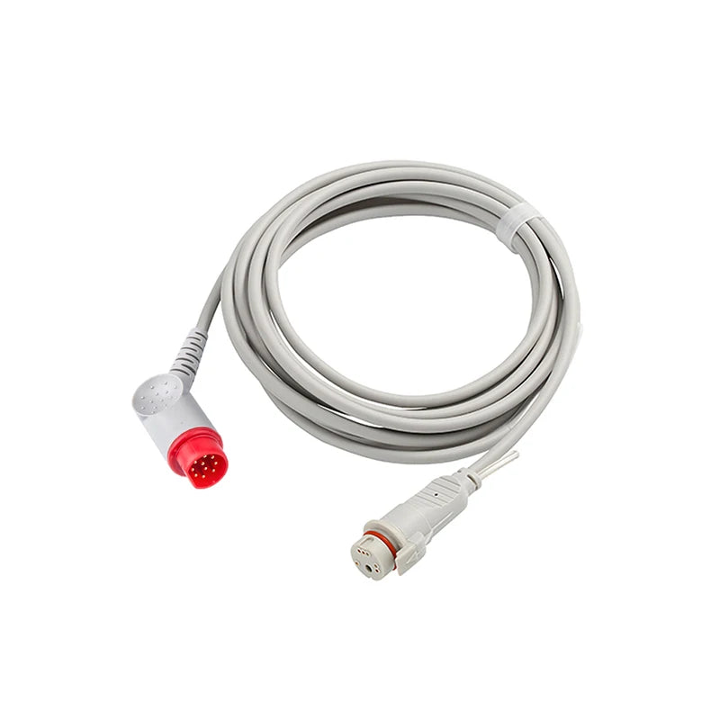 Compatible with Siemens 10 pin invasive blood pressure IBP cable to connect pressure sensors such as Utah/BD/Edward