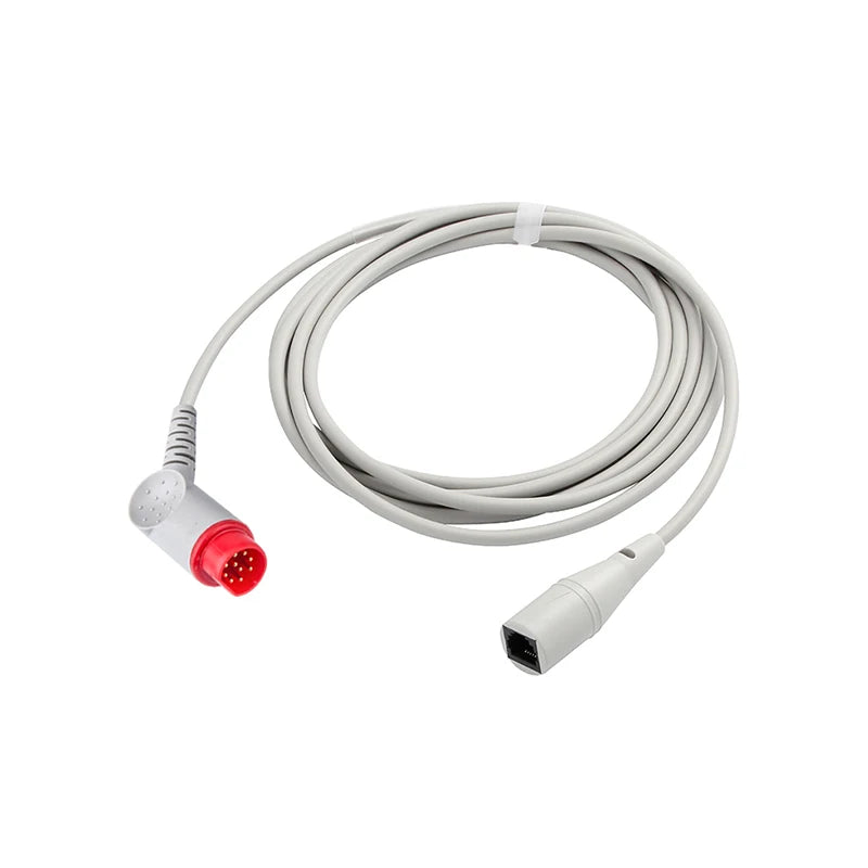 Compatible with Siemens 10 pin invasive blood pressure IBP cable to connect pressure sensors such as Utah/BD/Edward