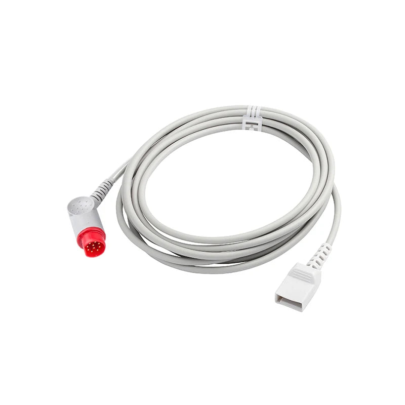 Compatible with Siemens 10 pin invasive blood pressure IBP cable to connect pressure sensors such as Utah/BD/Edward