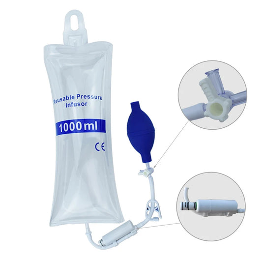 Compatible with Smith Clear Cuff Pressure Infusor Bag Reusable Medical Infusion bag Double sides Pressure bag 1000 ml