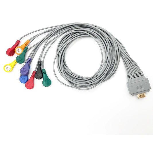 Compatible with ValesHills CV200 / C3000 / Elite-12 / CV1200 / ECHO-60, Holter Ecg Cable, 10 leads