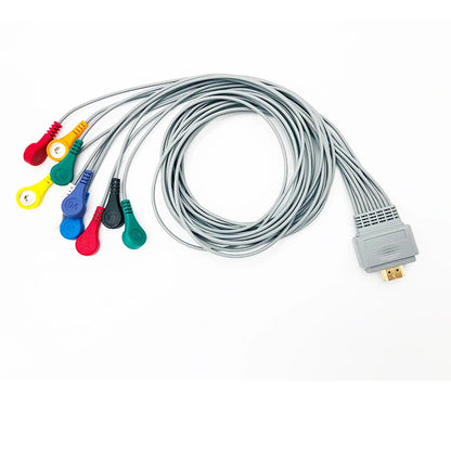 Compatible with ValesHills CV200 / C3000 / Elite-12 / CV1200 / ECHO-60, Holter Ecg Cable, 10 leads