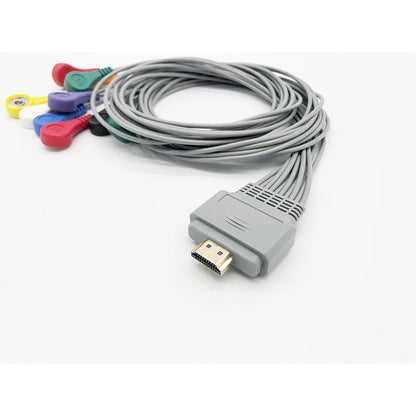 Compatible with ValesHills CV200 / C3000 / Elite-12 / CV1200 / ECHO-60, Holter Ecg Cable, 10 leads