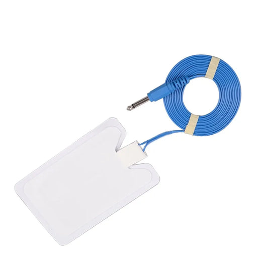 Disposable neutral electrode plate adhesive ESU grounding pad bipolar return plate with 6.3mm jack cable