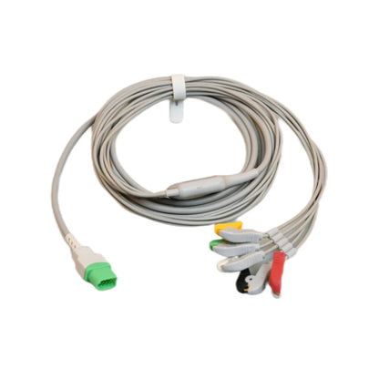 ECG / EKG cable Compatible for Mindray Datascope Passport V V12 V21 - 12 Pin 5 leads