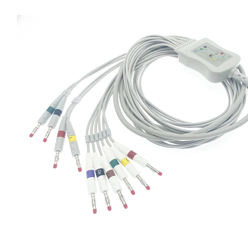 ECG / EKG cable Compatible with  Bionet Cardiocare 2000 leadwire, DB15,10 leads