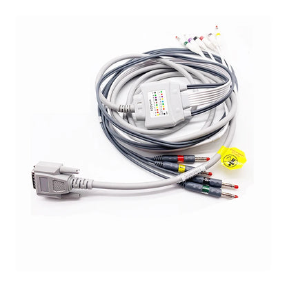 ECG / EKG cable Compatible with EDAN SE-300/SE-601/SE-120 - DB15 10 leads - TPU - bold wire