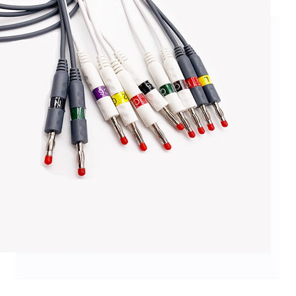 ECG / EKG cable Compatible with EDAN SE-300/SE-601/SE-120 - DB15 10 leads - TPU - bold wire