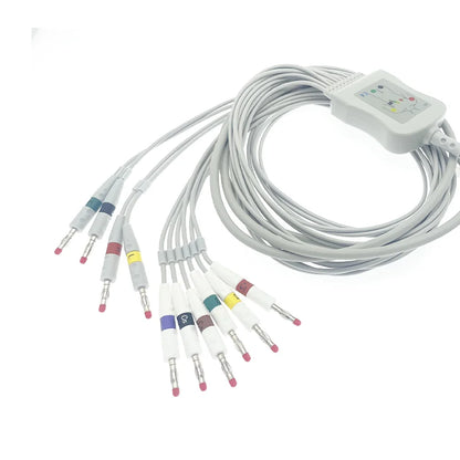 ECG / EKG cable Compatible with Schiller AT 1 / AT 2 / AT 3 / AT 5 / CS100 - DB15 10 lead